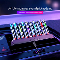 Lampe LED universelle RVB pour voiture, capteur de son, lumière d'ambiance rythmique musicale, contrôle vocal du véhicule, lumière d'atmosphère