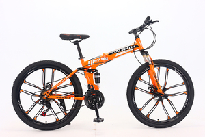 Bicicleta Plegable de 26 Pulgadas con Suspensión Delantera, 21 Velocidades, Cuadro de Acero de Alto Carbono, Frenos de Disco para Adultos 2A1 High C - Product Image 1