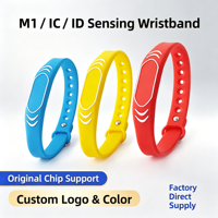 Bracelet intelligent en silicone RFID personnalisé avec encapsulation en PVC pour le contrôle d'accès aux parcs aquatiques et les applications événementielles