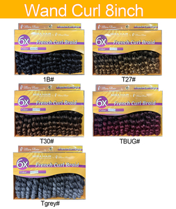 Nouvel Arrivage Mira 6X Bundles 8 Pouces Extensions de Cheveux Synthétiques Bouclés <span class=keywords><strong>Afro</strong></span> au Crochet Effet Baguette Rebondissante pour Femmes Noires - Product Image 6