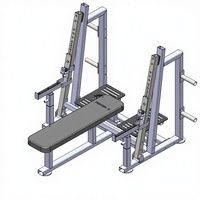 Machine de musculation en acier avec banc plat pour l'entraînement de la force