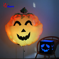 Costume de mascotte citrouille gonflable LED pour Halloween, idéal pour spectacle sur scène, défilé nocturne, carnaval, performance de cosplay et accessoire de spectacle
