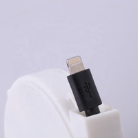 Enrouleur de câble USB blanc à enroulement automatique, conception industrielle, pour l'électronique grand public