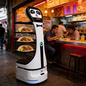 Robot de livraison de nourriture IA pour restaurants, vente en gros, Alpha Factory, similaire aux robots <span class=keywords><strong>Pudu</strong></span>, Keenon, DinerBot, OrionStar, Lucki - Product Image 5