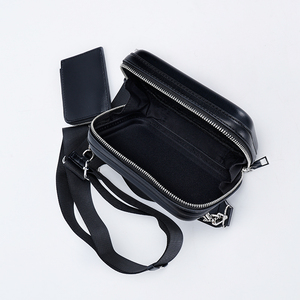 PU皮革吊带单肩斜挎包男女批发男包定制标志小号奢华男士单肩包 - Product Image 5