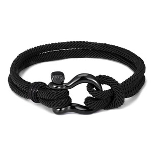 Toptan Unisex Örgülü Paslanmaz Çelik Bileklik, At Nalı Tokalı Dokuma Bilezik - Product Image 5