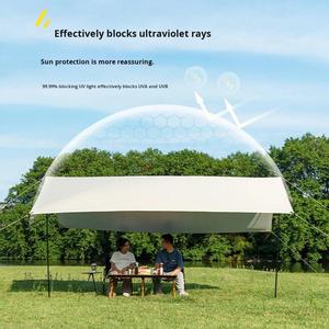 Portable Single Layer Three-season 1000-1500mm <b>Waterproof</b> Durable Camping Awning UV Protection Outdoor Beach Travel <b>Tent</b> 210D - Product Image 5