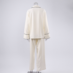 QINSI Set Pigiama Donna a Maniche Lunghe per Tutte le Stagioni, Completo Lounge a 2 Pezzi ad Asciugatura Rapida, Vendita all'Ingrosso di Abbigliamento da Notte con Bordature - Product Image 5