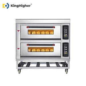 Forno a Gas Commerciale a 2 Piani 4 Teglie Attrezzatura da Panetteria in Acciaio Inox Macchina per Cuocere Pizza Pane Torte con Controllo Digitale Automatico - Product Image 2