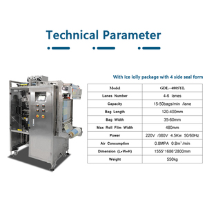 Đa-lane Popsicle Maker nước trái cây đóng gói chất lỏng Máy <span class=keywords><strong>Ice</strong></span> Lolly <span class=keywords><strong>Ice</strong></span> Pop <span class=keywords><strong>Stick</strong></span> dọc bao bì làm đầy và niêm phong máy - Product Image 3
