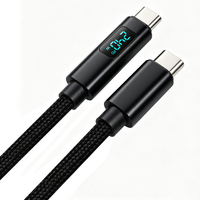 Câble USB-C PD240W 40 Gbit/s à puce E-Marker, gaine en nylon, blindage en feuille, charge ultra-rapide pour téléphones portables et ordinateurs – Vente Flash
