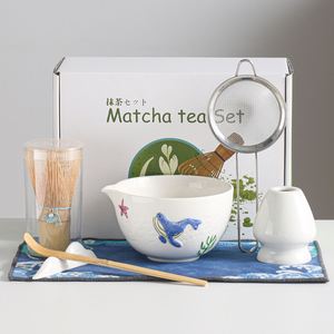 Japanese-Style Ceramic Matcha <b>Tea</b> <b>Set</b> Exclusive Japandi Design Includes Cross-Border Ceramic Whisk Stand for <b>Tea</b> Matcha Bowl - Product Image 3
