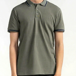 Camiseta Polo Verde Oliva para Hombre, Fabricada a Medida, Manga Corta, Transpirable, de Algodón Piqué, para Golf, al por Mayor, Lisa, Informal - Product Image 1