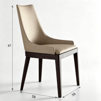 Chaise de salle à manger moderne en cuir PU de luxe, écologique, imperméable et durable pour les petits espaces, salon, maison, hôtel