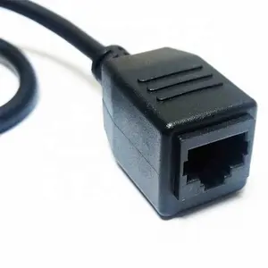 Schwarz DB9 Seriell zu RJ45 8 P8C Ethernet Buchse Stecker Verlängerung kabel