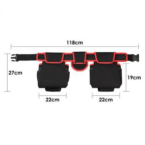 1800d Carpenters <b>Tool</b> Bag Large Occidental <b>Leather</b> <b>Tool</b> Bag with Suspender Mult Purpose Storage Bag - Product Image 4