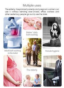 Elétrico Portátil Recarregável Handheld Shattaf Toilet Bidé Pulverizador com Tanque De Água para Camping Viagem Higiene Pessoal - Product Image 6