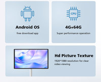 32-Inch Portable Android Smart TV Touch Screen Monitor with Wheels for Home Use Rechargeable and Floor Standing