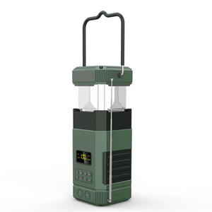 Lanterne de camping multifonctionnelle DF580 avec haut-parleur, recharge solaire/manuelle, radio CB portable, étanche, en plastique durable - Product Image 2