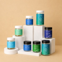 Botol Kaca Silinder 60ml 90ml 120ml 150ml 180ml Untuk Pil Suplemen Tablet Dengan Tutup Pengaman Anak Warna Hitam Putih