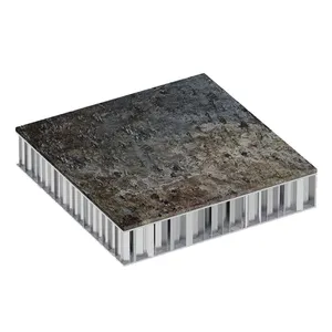 Damarlı yüzey alüminyum kompozit Panel duvar kaplama petek malzeme yanmaz katı kaplama panelleri