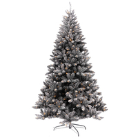 Sapin de Noël artificiel pré-éclairé facile à monter avec sections numérotées et prise à connexion rapide