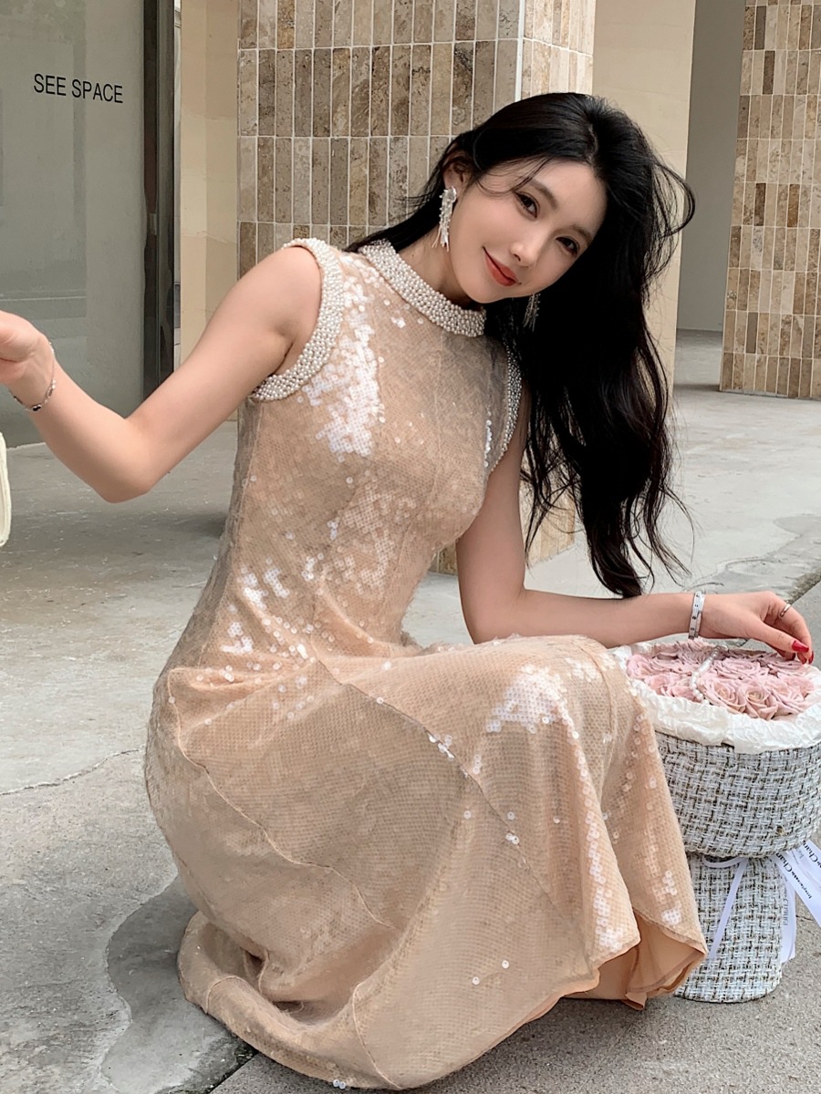 champagne winter dress Vintamour Vintage Elegant Women's Champagne Jacquard Dress With Pockets,Summer Resort Party Dresses For Dining,Long Christmas Winter Autumn Fall Clothes