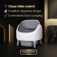 Nouvelle Litière Intelligente Ouverte pour Chat, Toilette Électrique pour Chat, Grande Taille, Nettoyage Automatique, Entièrement Automatique, en Plastique ABS