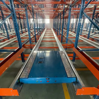 Système de rayonnage à navette radio automatique à haute vitesse, à quatre voies, à haute densité, robuste, personnalisé, pour entrepôt, rayonnage de stockage pour chambre froide