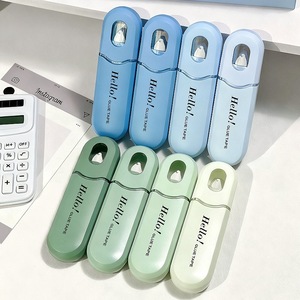 Cinta Adhesiva de Doble Cara Recargable con Forma de Bolígrafo de Color Caramelo, Cinta Adhesiva Kawaii para Diario, Papelería al por Mayor - Product Image 4
