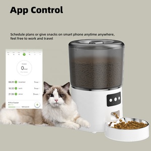 Alimentador Automático Controlado por App WiFi <span class=keywords><strong>Pet</strong></span> Luxuoso 4L Alimentadores Automáticos De Plástico para Cães e Gatos Modernos Tigelas De Animais Pequenos - Product Image 2