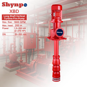 Pompe à incendie submersible à longue tige certifiée NFPA Shynpo XBD, haute pression, pour surpression d'eau incendie - Product Image 3