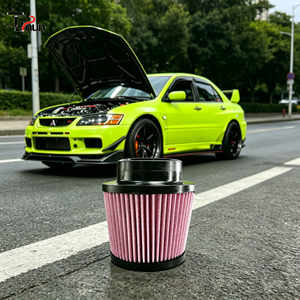 กรองอากาศทรงกรวยแบบไหลสูง Universal ขนาด 76 มม. 3 นิ้ว สำหรับระบบดูดอากาศเย็น ประสิทธิภาพสูง ล้างทำความสะอาดได้ ใช้ซ้ำได้ สำหรับรถแข่ง - Product Image 1