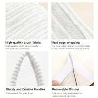 Organisateur de couches pour bébé, élégant, portable, avec séparateurs amovibles, en polyester doux, résistant à l'eau, grande capacité, ouverture supérieure