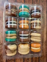 Contenants en plastique pour macarons en gros - Convient pour 12 ou 24 macarons - Plateaux de présentation pour emballages de macarons