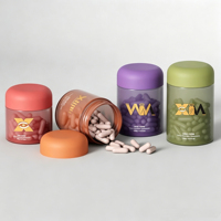Bouteilles en plastique PET personnalisées de grande capacité 80/100/120/150g avec larges ouvertures, pots à crème exfoliante, flacons vides pour capsules de pilules