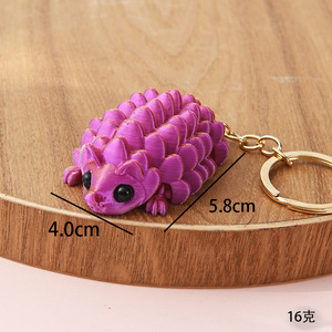 Porte-clés pendentif hérisson miniature 2026, ornement en plastique, hérisson transfrontalier pour sacs de filles, design créatif - Product Image 4