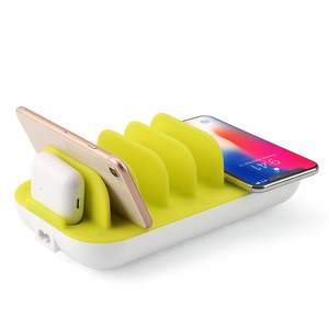 Escritorio Universal 5 puertos teléfonos móviles Multi dispositivo <span class=keywords><strong>cargador</strong></span> multifuncional Usb estación de carga inalámbrica para tableta teléfono celular - Product Image 5