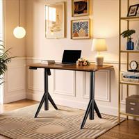 Bureau réglable en hauteur en métal, robuste et moderne, capacité 80 kg, table ergonomique spacieuse pour le travail et l'étude à domicile ou au bureau