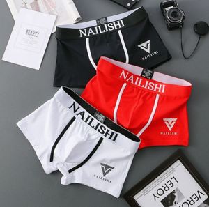 Ropa Interior Transpirable de Algodón para Hombre, Calzoncillos Tipo Boxer Juveniles con Letras, Shorts Modernos de Tiro Medio - Product Image 2