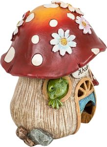 Statua Decorativa Personalizzata in Resina a Forma di Casa a Fungo per Giardino, Cortile, Esterni - Piccola Collezione di Ornamenti Adorabili - Product Image 3