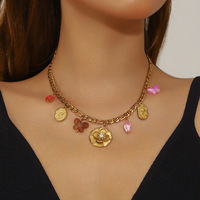 Moyamiya Bestseller Charmes Coquillages Mignons DIY pour Bijoux d'Été en Acier Inoxydable, Chaîne à Maillons Plaqué Or 18K, Perles d'Imitation Étanche