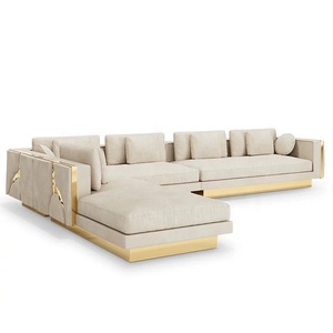 Juego de sofá Seccional de terciopelo de lujo Modular personalizado <span class=keywords><strong>Boca</strong></span> Do Lobo diseño de Río Lapiaz para hoteles de alta gama Villas sala de estar - Product Image 1