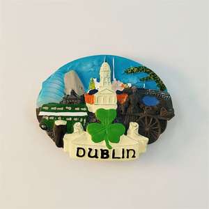 Imanes de Refrigerador Personalizados al por Mayor, Recuerdo Turístico de Dublín, Irlanda, Imanes de Nevera Impresos con UV para Decoración del Hogar - Product Image 5