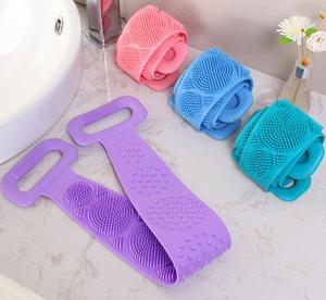 1pc Silicone Brushes <strong>Bath</strong> Towel <strong>Scrubber</strong> Rubbing Back Peeling Massage Shower Belt Extended Skin Clean Brush Bathroom Accessories - Product Image 2