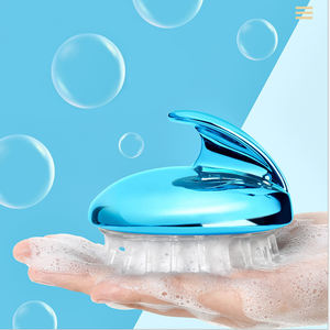 Galvanoplastie Silicone Shampooing Brosse Maison Cuir Chevelu Nettoyage Anti-démangeaisons Grattage Massage <span class=keywords><strong>Cheveux</strong></span> Tête Massage GG - Product Image 2