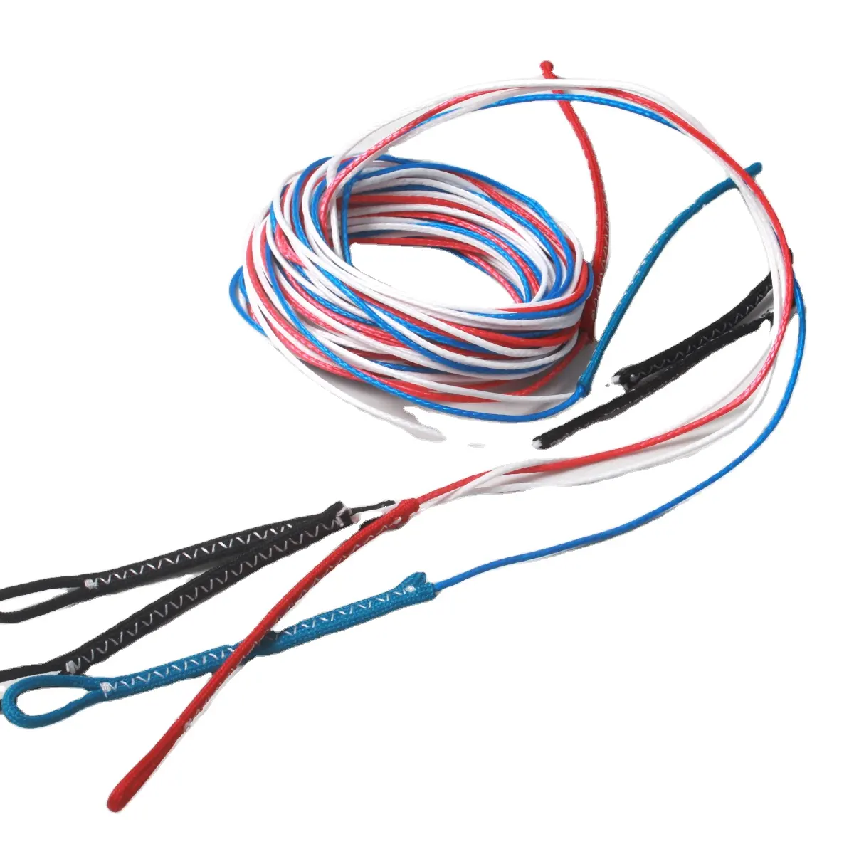 Custom Red/Grey/Blue UHMWPE fiber Line for Kitesurfing, end looped can be provided