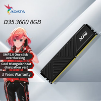 Mémoire RAM DDR4 ECC ADATA neuve 8 Go 3600 MHz Kit de mémoire RGB XMP 2.0 pour PC de bureau en stock
