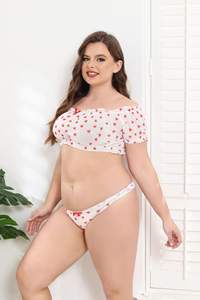 新しいデザインハート印刷スリングセット女性ストラップ付きセクシーランジェリーレディース下着セクシーランジェリー - Product Image 2