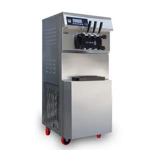 Pavimento in piedi facile da usare 1800W 22-25L/H tre gusti una macchina per gelato soft glace slushie in vendita